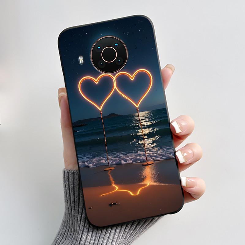 Viral Black Case For Nokia X20/Nokia X10 Fashion Dragon Kin Pattern Jelly Shell For Nokia X100 Shockproof Soft Cover