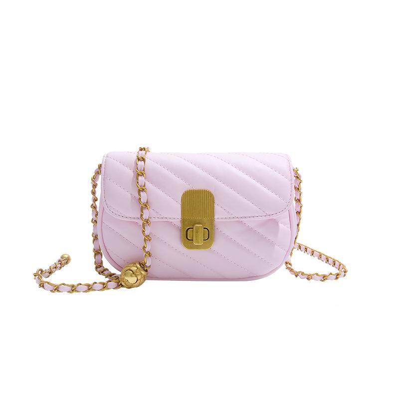 Popular Korean Version Trend Fashion Temperament Small Square Bag High Sense Commuting Versatile Light Luxury Chain Messenger Bag Women