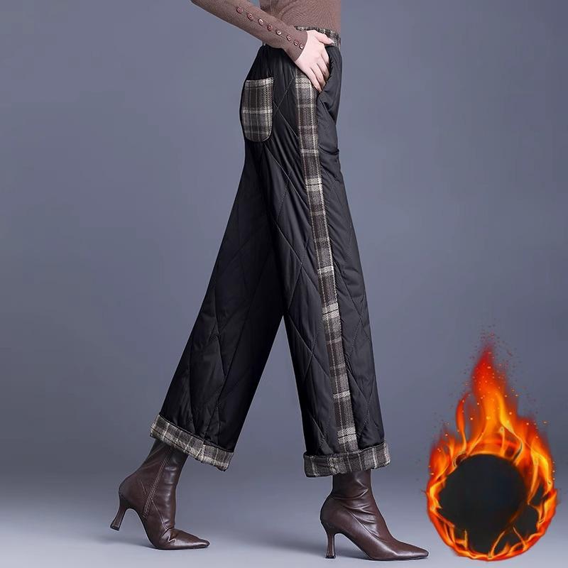 

Зимняя новая верхняя одежда утолщенные ветрозащитные брюки большого размера свободные прямые широкие брюки 3XL