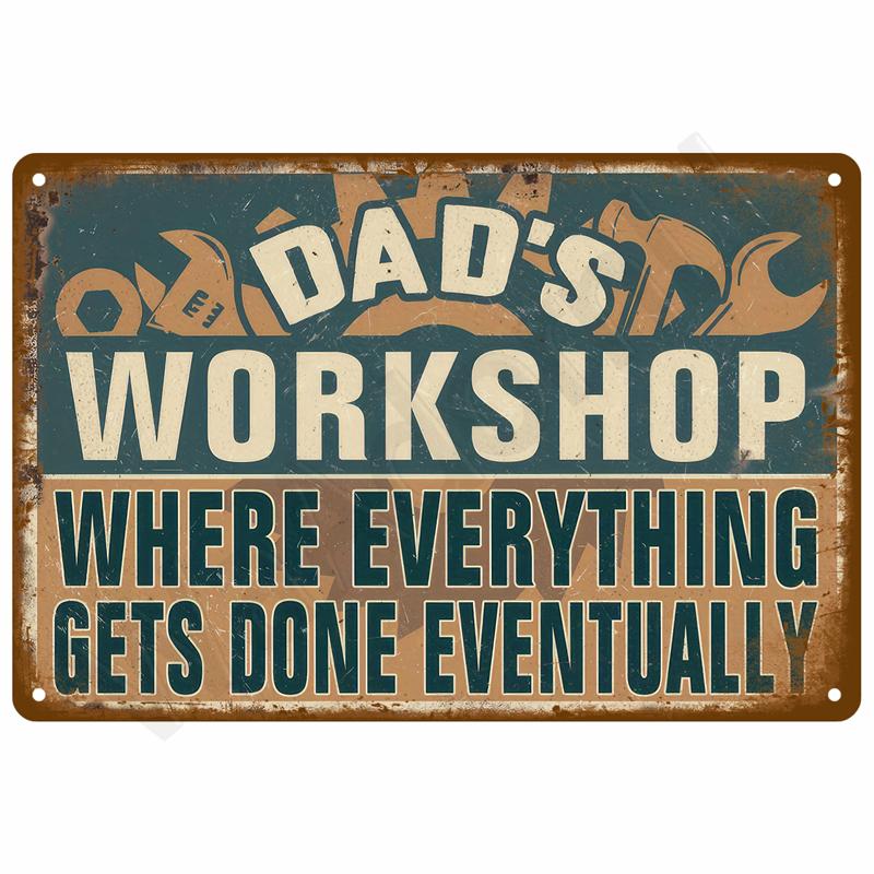 Retro Metal Sign Wall Art Mural Aesthetic Room Home Decor Items Poster Vintage Metal Plate Garage Decoration Tin Sign Plates Bar