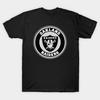 Herren Schwarzes Print-T-Shirt Raiders No-Cut Transferpapier Print Baumwoll-T-Shirt
