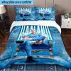 Haaland Calciatore Set Biancheria da Letto 3 Pezzi Stampa 2D (Include 1 Copripiumino + 2 Federe Senza Imbottitura), Decorazione camera da letto, Regalo ventilatore