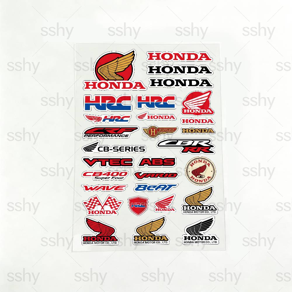 For Honda Reflective Motorcycle Stickers Waterproof Vinyl Decals for Motorbike Helmet Fuel Tank Bike