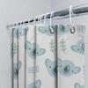 Adorable Koala Blue Shower Curtain Set For Bath Decoration Hello Text Green Branches Pattern Home Decor Waterproof Fabric 72''X8