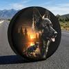 1pc, Universal 35.56-43.18 Cm Super Shepherd Dog Double Dog Forest Tire Cover, Suitable for Daily Commute And Outdoor Travel, Pet Lovers, Car Tail Aes