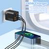 240W GaN USB C Charger 8 in 1 Fast Charging Phone Charger Power Adapter For iPhone Samsung Xiaomi Type C EU/US Plug Wall Charger