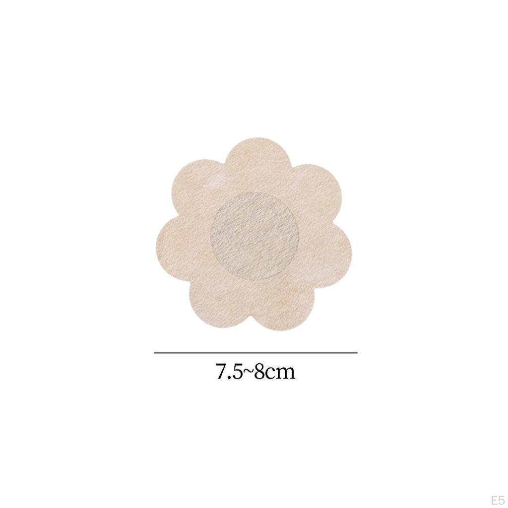 10 Pieces Nipple Cover Breast Covers Invisible Tape Pad Soft Seamless Petals