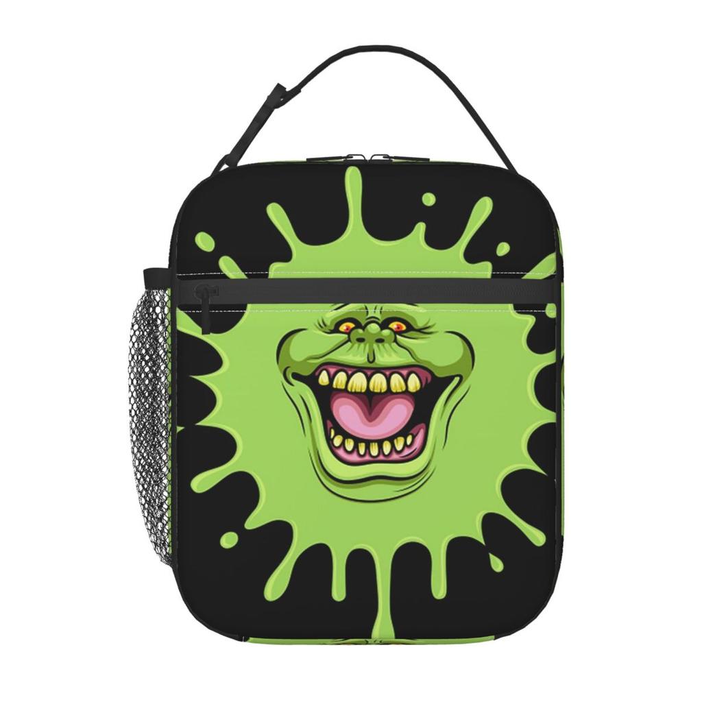 Ghostbusters Movie Slimer Artwork Printed Insulated Lunch Bag for Women Kids Portable Food Boxes Thermal Lunch Box Tote