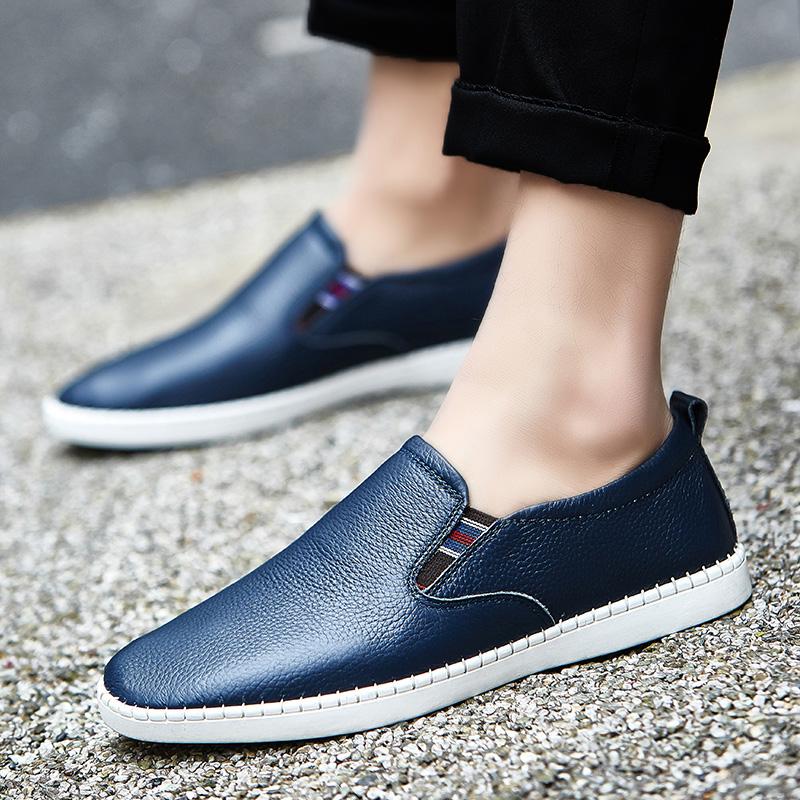 Mode Luxus Handgefertigt Leder Herren Slipper Mode Slip-on Freizeitschuhe für Herren Business Schuhe Mokassins Italienische Laufschuhe Fahrschuhe