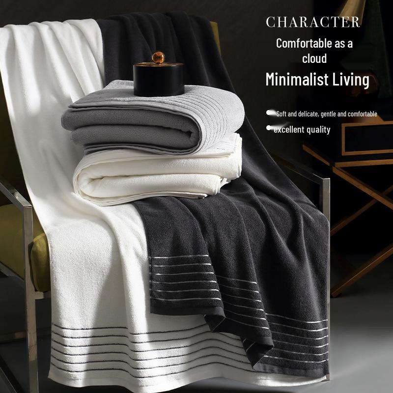 2024 Luxury Thickened Pure Cotton Bath Towel - Lint-Free & Highly Absorbent for Men and Women