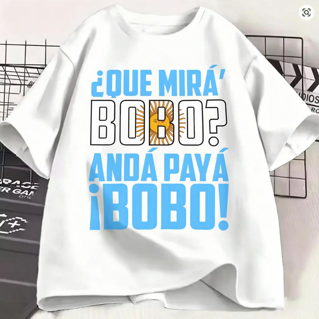 Que Miras Bobo T-shirt Unisex Meme Unica Cotone Maglietta Girocollo Manica Corta T-shirt Abbigliamento Estivo
