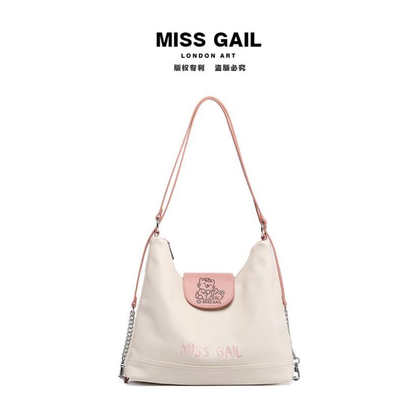 ZA Commuter Tote Bag Soft Leather Cute Cat Niche Three-purpose Single-shoulder Cross-shoulder Large-capacity