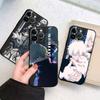 Black Soft Phone Case For Iphone 11 13 Pro 14 Pro Max Se 12 Mini Xs X 8 Plus 7 6s Xr 13pro 11 Pro Coque Jujutsu Kaisen Cover