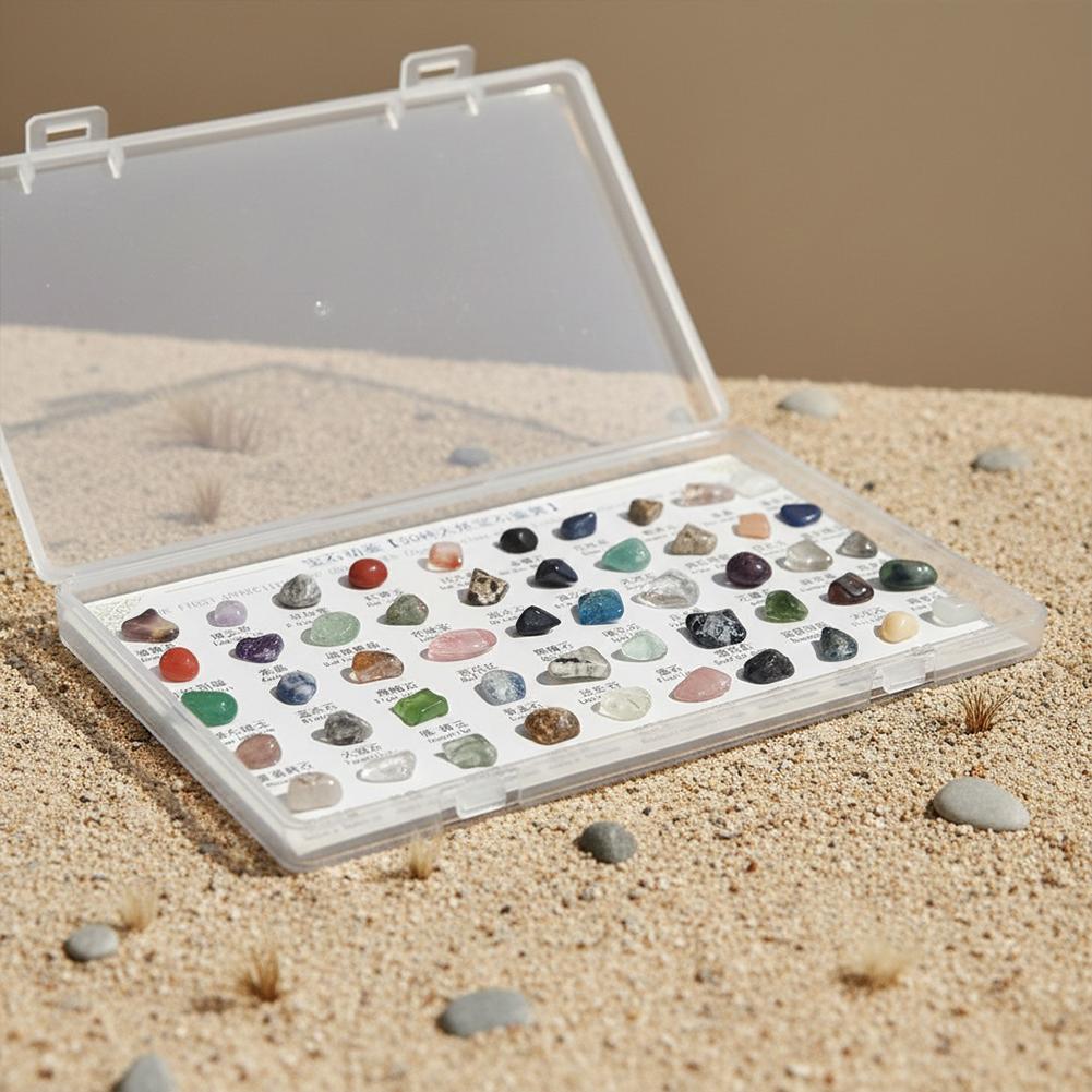 50PCS/Box Natural Crystal Stone Colorful Mineral Crystal Specimens Multifunctional for Natural Gems And Jades First Appreciation