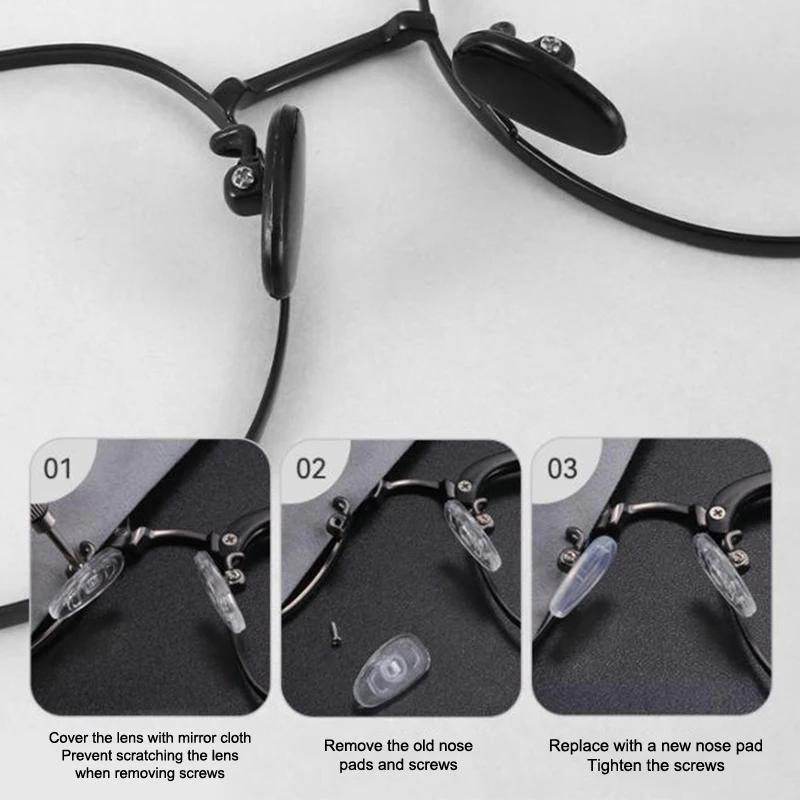 5 Pairs Anti Slip Hypoallergenic Silicone Nose Pads For Eyeglasses Sunglass Glass Spectacles Eyewear Titanium Frame Nose Pad