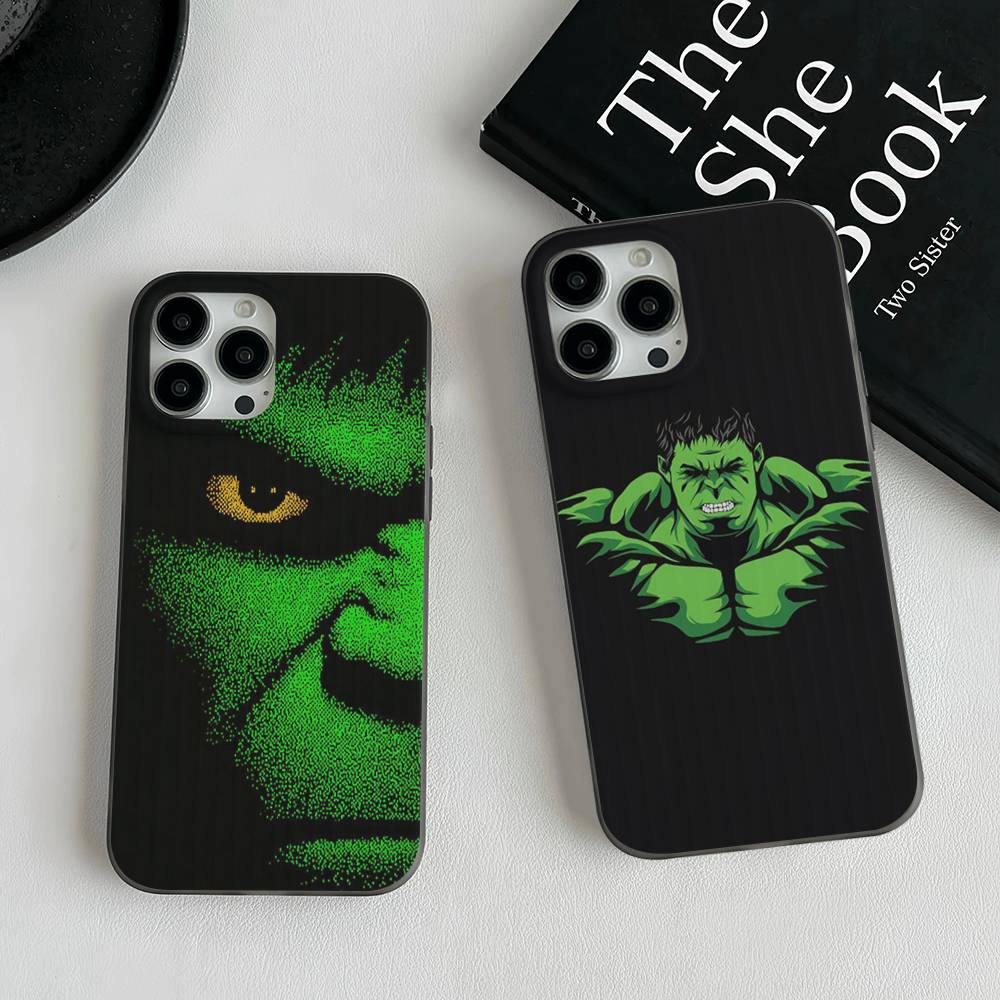 Superhero H-Hulk For Phone 17 16 15 14 13 12 11 Pro Max Plus Pro Air Phone Case Corrugated Stripe Back Cover