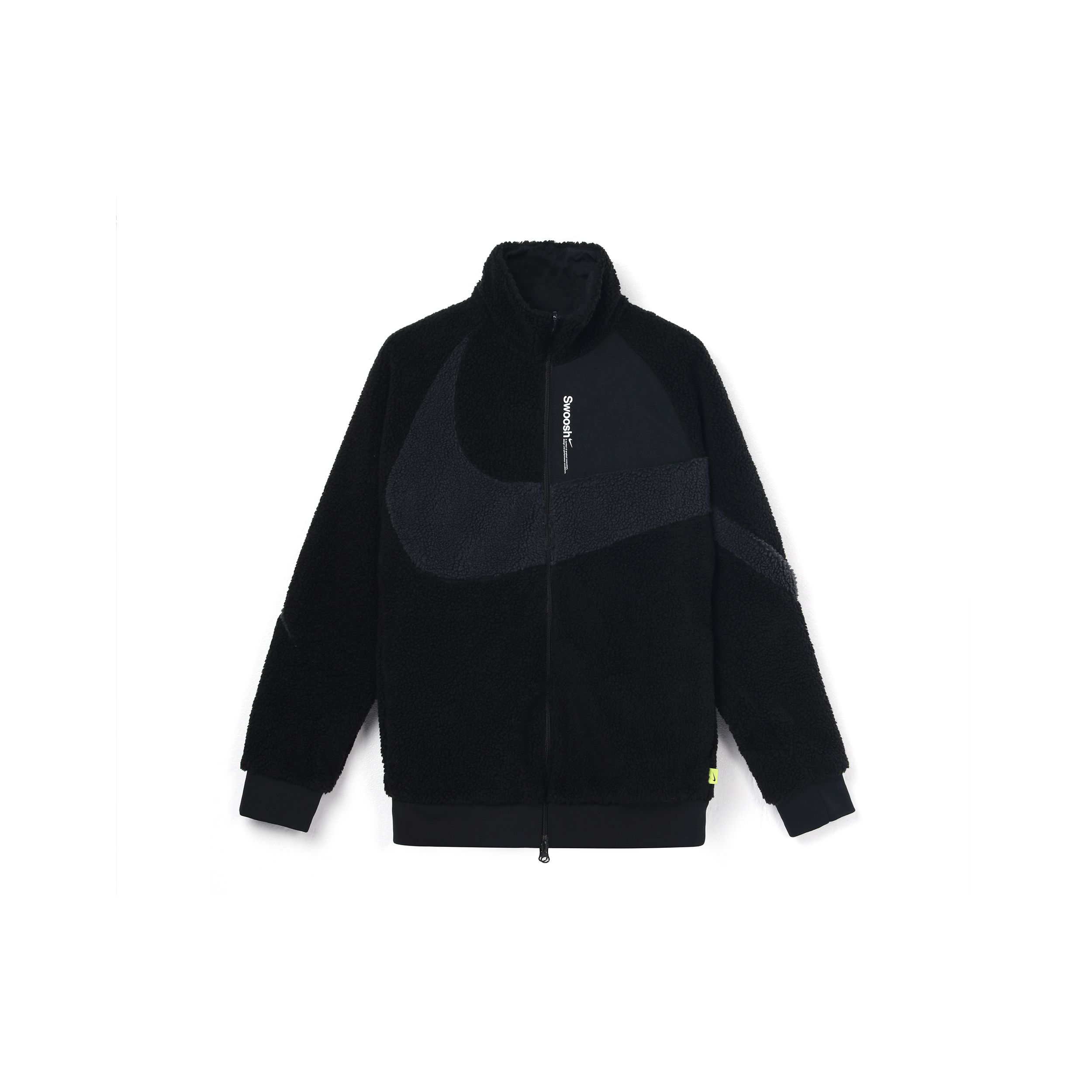 Nike Sportswear Swoosh 2-Way Reversible Fleece Jacket Black FB1910-010 S