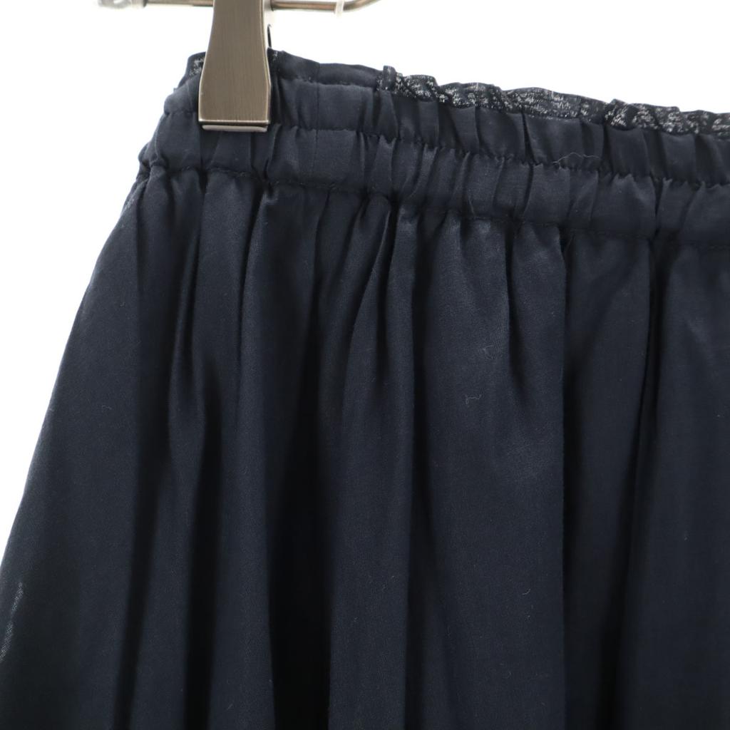 green label relaxing Long length Airy Gathered skirt F Navy Women Used