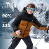 Camel Kids' Volcano Puff 90% Duck Down Hooded Winter Jacket