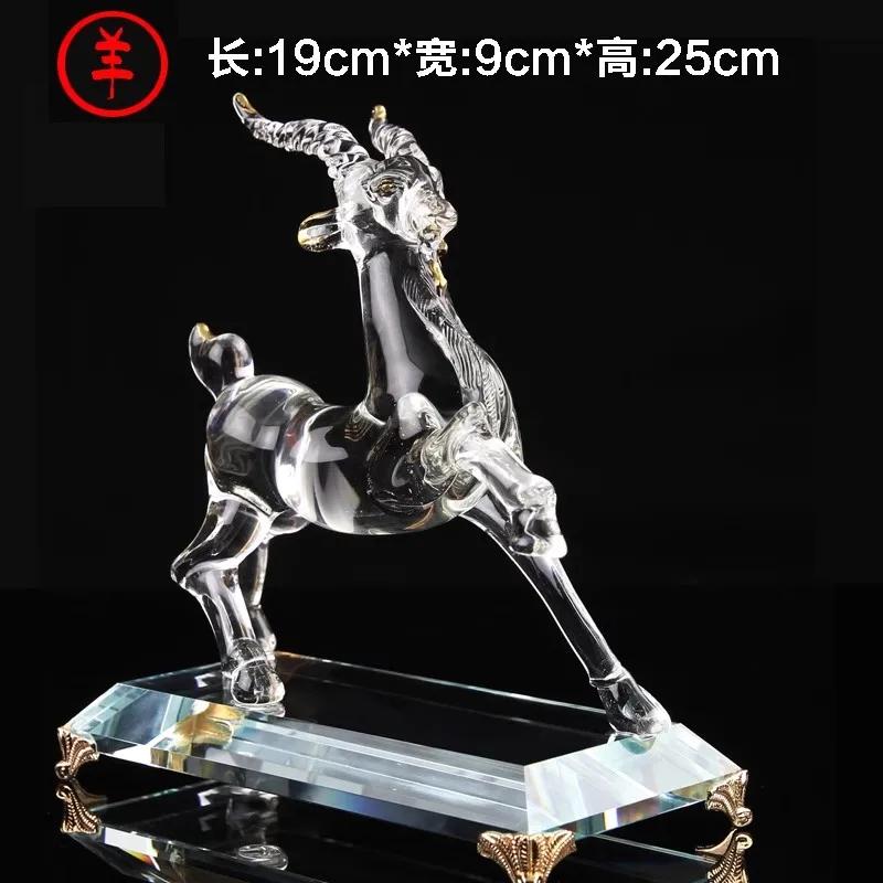 Home decor accessories Twelve zodiac animal ornaments Crystal crafts Wealth acquisition ornaments 1pcs desk decoration
