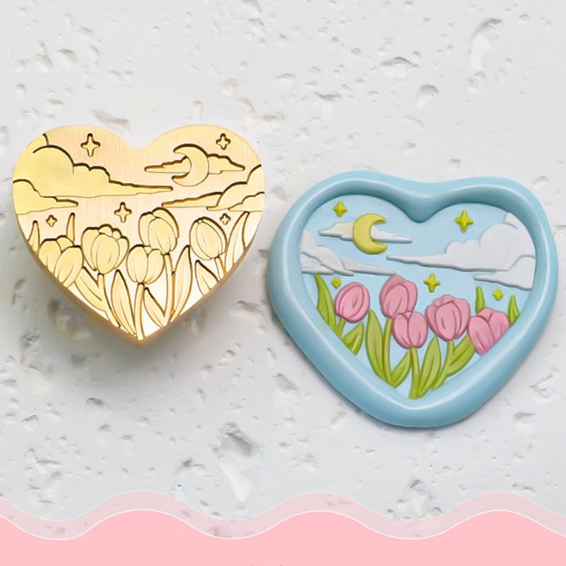 Pieczątka z serii Heart Stamp Wax Seal Głowa pieczątki Fire Paint do scrapbookingu Koperta Zaproszenie ślubne Opakowanie na kartę podarunkową urodzinową
