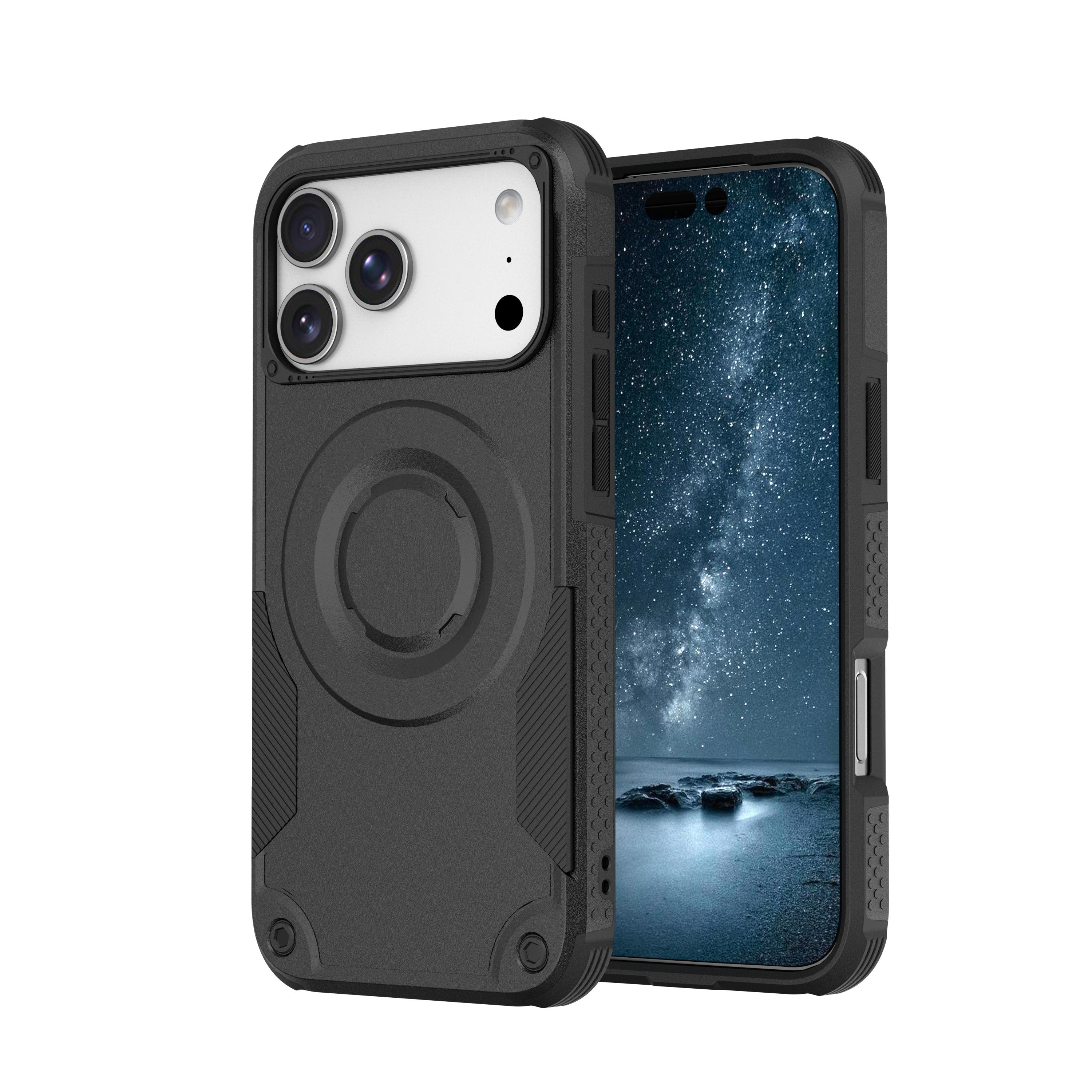 Case for Iphone 17 Pro Max 16 Pro Iphone17 Iphone16 Anti-Knock Fall Protective Cover Accessories Magnetic Phone Cases iPhone17 Pro Max чёрный
