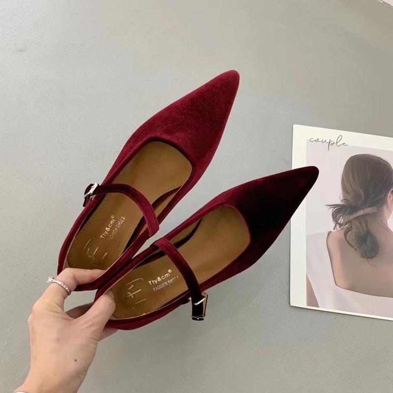 Fashion SUOJIALUN 2024 Autumn Women Flat Shoes Fashion Pointed Toe Ladies Elegant Mary Jane Shoes Soft Flat Heel Outdoor Drees Ballerina