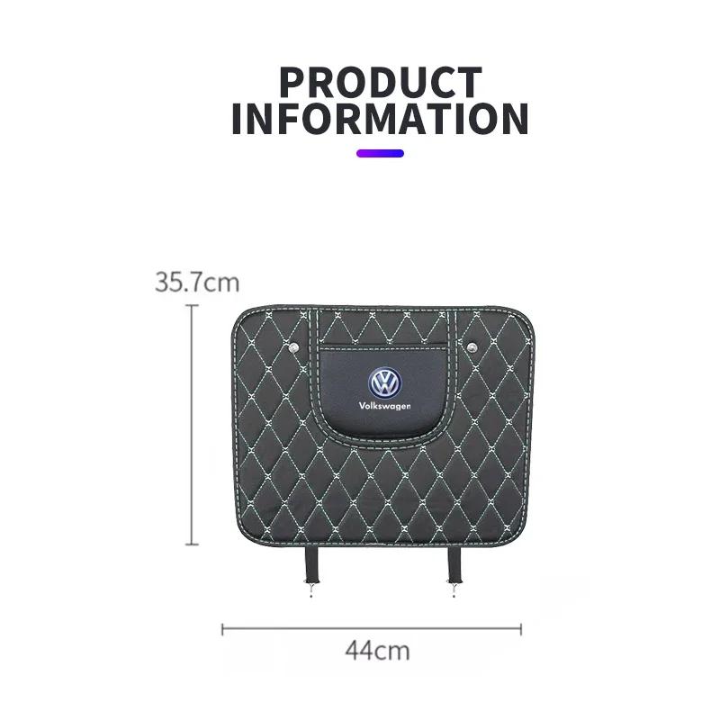 For VOLKSWAGEN VW Car Styling Seat Back Protector PU Leather Anti Kick Pad Waterproof Cover For Volkswagen VW GTI Rline R Polo G