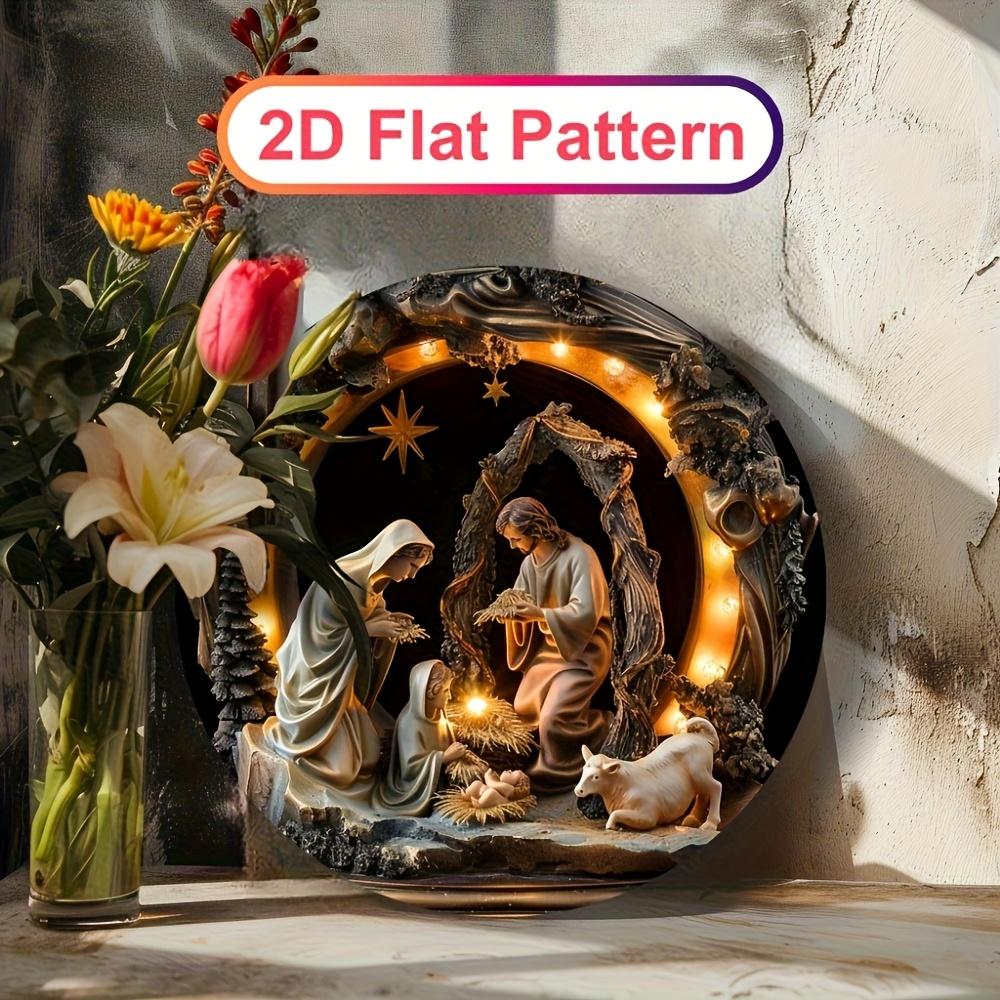 Bohemian Nativity Ornament. Religious Decor for Eid, Christmas & New Year Celebrations. Home & Outdoor Use.