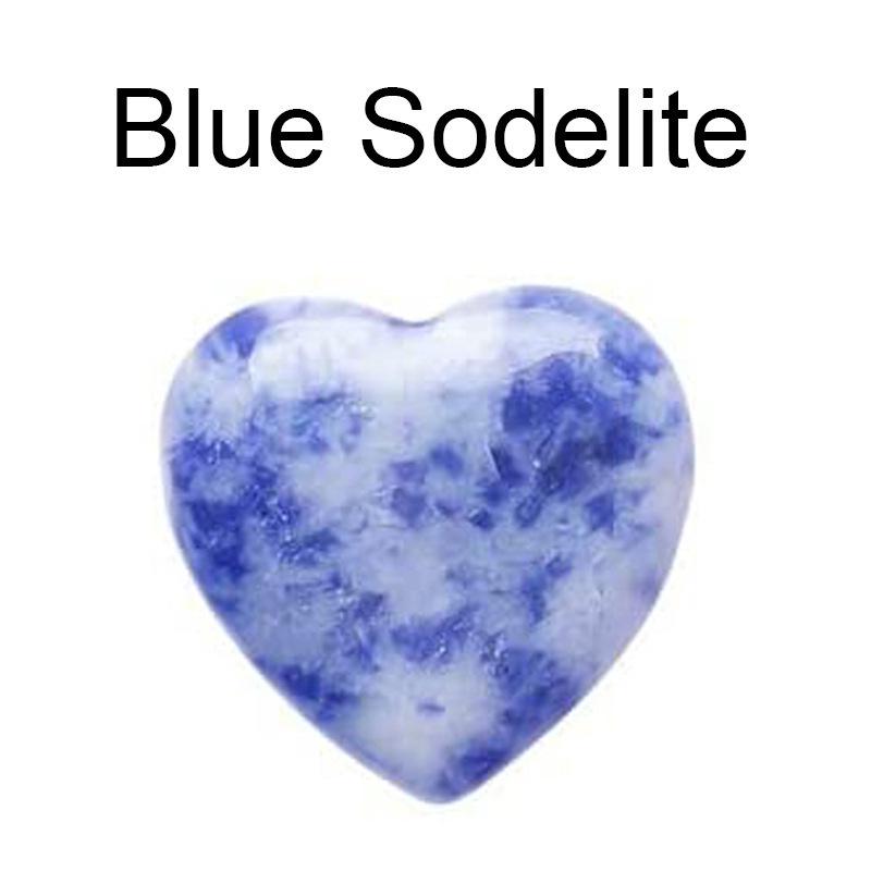 Heart-Shaped Natural Crystal Gemstone Pendant (20mm)