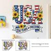 250th Anniversary USA Independence Day Sunflower Stars & Stripes Window Stickers