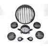 Diamond Cut "Black Headlight Grill Fit For Royal Enfield Old Classic 350 & 500"