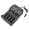 Auto Cutoff 4Bay USB Lithium Batteries Charging Adapter For 10440 14500 16340 18500 Cells Reverse Charge Protections Durability Design