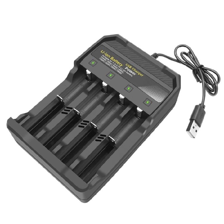 

Автоматическое отключение 4-слотовый USB-адаптер для зарядки литиевых аккумуляторов Для элементов 10440 14500 16340 18500 Защита от обратного заряда Прочный дизайн 1