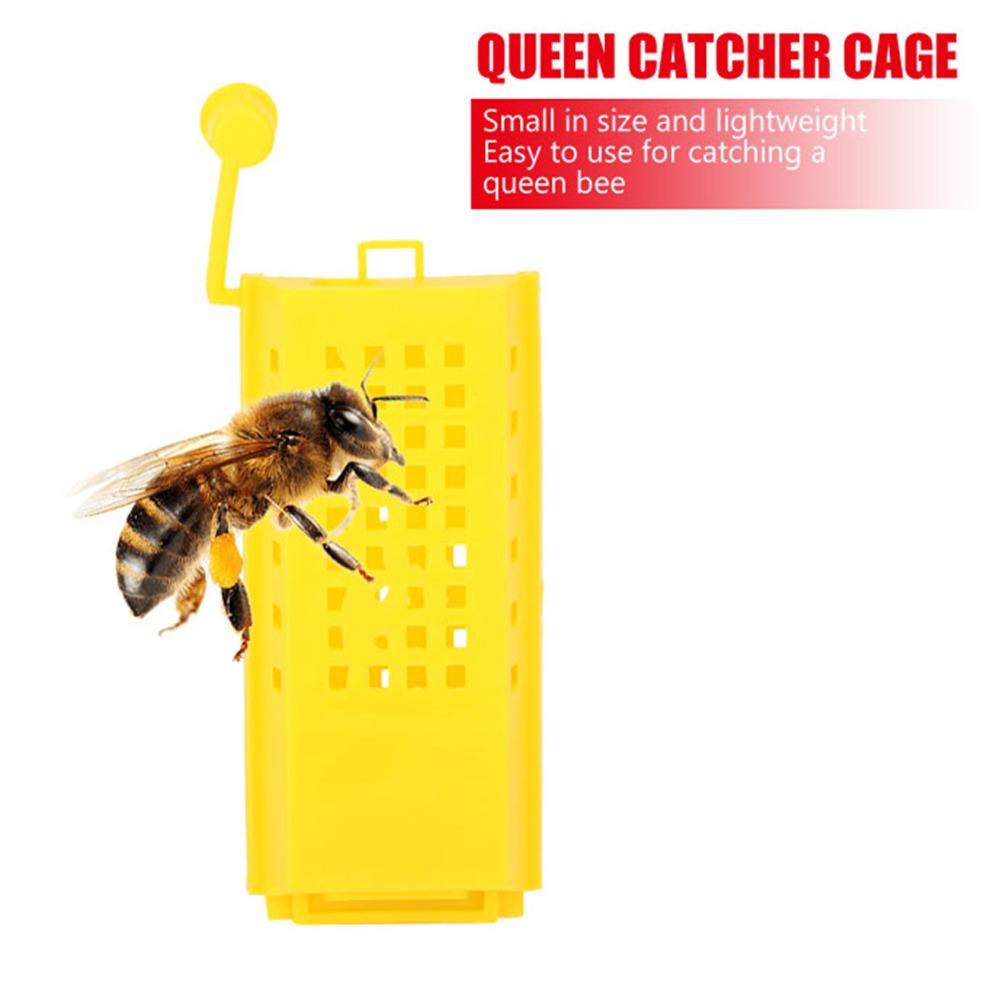 10Pcs Plastic Queen Bee Cage Durable Lightweight Queen Catcher Cage Yellow Portable Plastic Queen Cage Queen Introduction