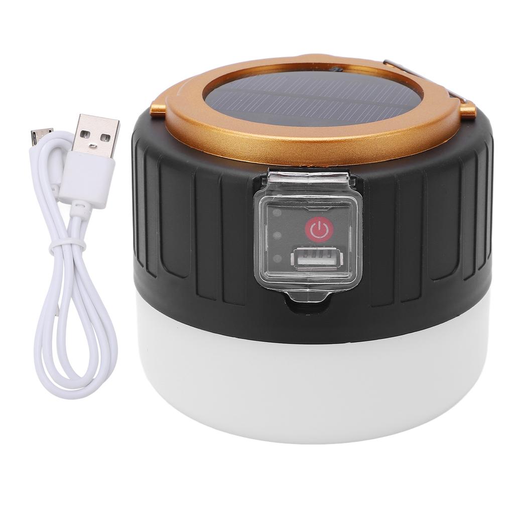 LED Camping Lantern Multifunction Solar Powered Outdoor Tent Lamp for Camping Night Market Stall Emergency