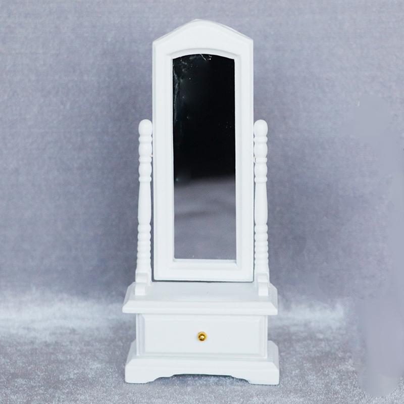 

1:12 кукольный домик, миниатюрный туалетный столик, зеркало, модель мебели, декор, игрушка, аксессуары для кукольного дома белый