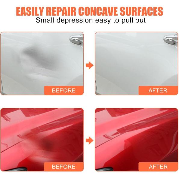 Съемник вмятин автомобиля, 2 шт. Инструменты для удаления вмятин на автомобиле для ремонта вмятин на автомобиле, стекла, экрана, плитки и перемещения предметов, Оранжевый