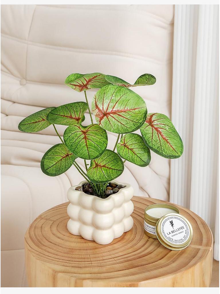 Nordic Bionic Green Faux Bonsai Plants - Indoor Tabletop Decor for Office & Living Room