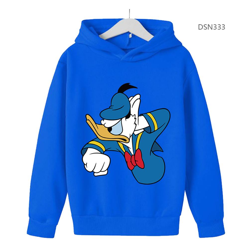 

2024 Новинка Дисней Дональд Дак Весна и Осень Детские Толстовки Свитера Мультфильмы Детская Одежда Детская Одежда 100