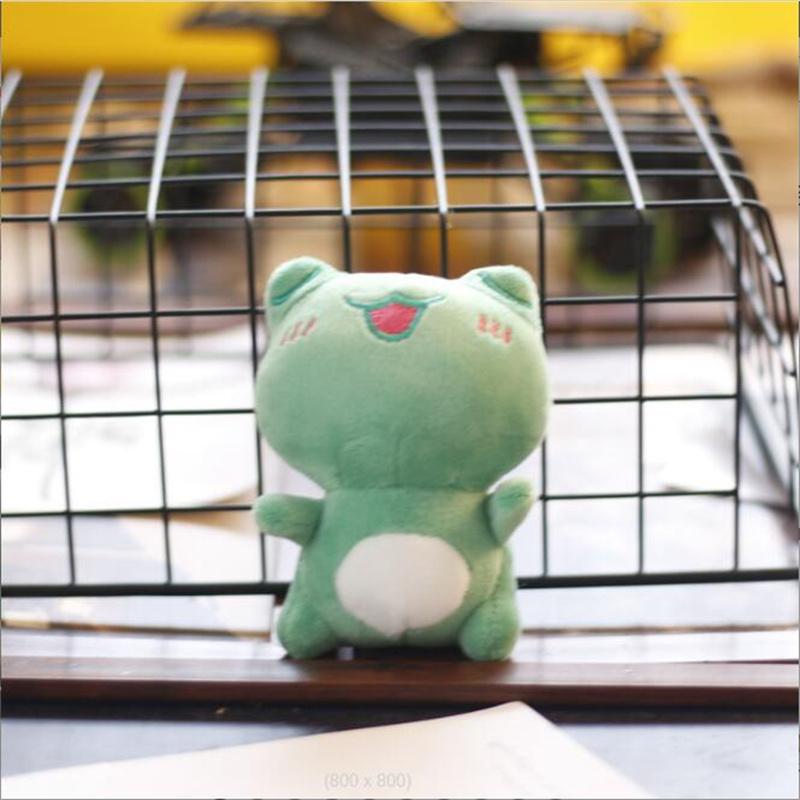 Größe ca. 11 cm, Cartoon Frosch Plüschtier, Anhänger Schlüsselanhänger, Kindergeschenk Puppenspielzeug, Stofftier