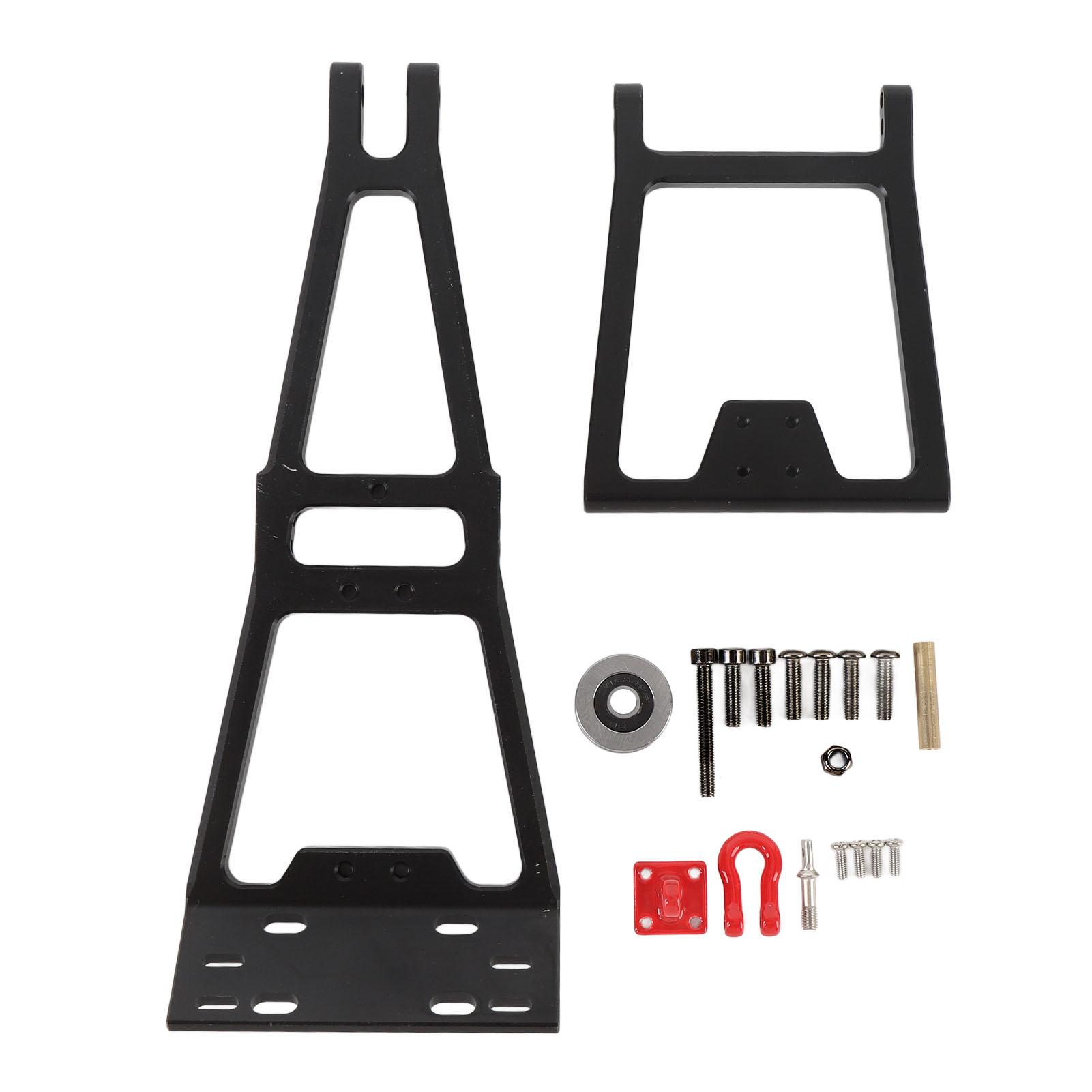 

RC Truck and Towing Build Kit Large Beam Rear Trailer Bracket Tow Truck Arm for 1 10 Scale Climbing Car Black чорний