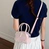 Handtasche mit oberem Griff, Pünktchen, Rüschen-Umhängetasche, Süße Leder-Umhängetasche, Einkaufen