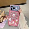 Cute Cartoon Shin-chan Cat Soft Silicone Phone Case With 360 Rotating Magnetic Kickstand IPhone 11 To 14 Pro Max