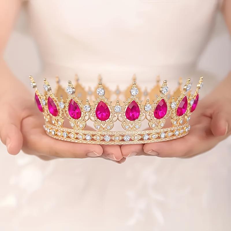 Baroque Crystal Round Tiaras And Crowns Headband For Women Party Bridal Wedding Hair Accessories Jewelry Crown Tiara Headband