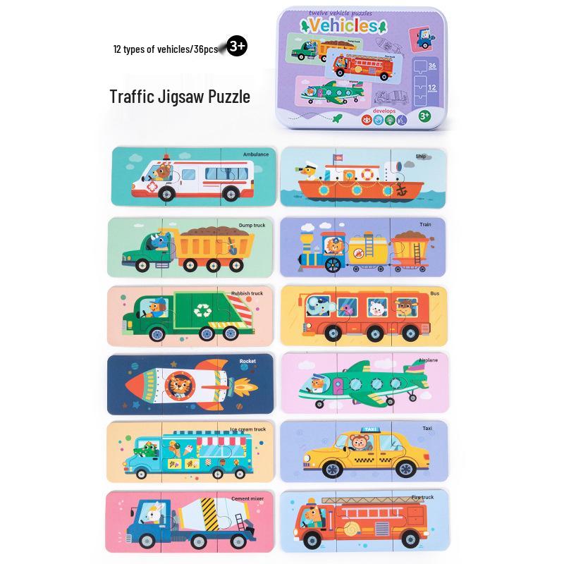 Baby & Toddler Animal Puzzle Gift Box: Educational Cognitive Matching Toy for Early Learning