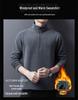 Men's Autumn Loose Fit Half-Zip Sherpa Fleece Pullover Sweatshirt