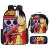 Onepiece Backpack Student School Bag Luffy Backpack Satchel Pencil Case