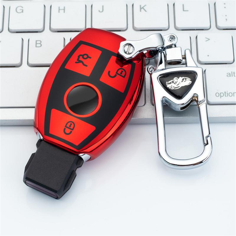 Měkké TPU Pouzdro na klíč od auta Dálkový ovladač Fob Pro Mercedes Bnez CLA GLC GLA GLK W203 W210 W211 W204 W176 Třída A B C R AMG Příslušenství