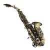 Vintage Style Bb Soprano Saxophone Sax Brass Material Woodwind Instrument with Carry Case Gloves